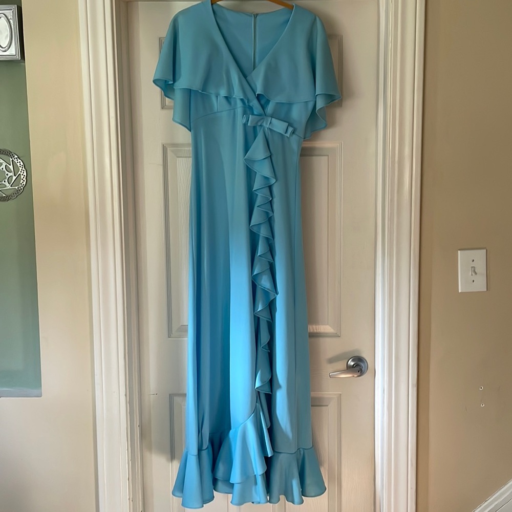 Baby blue Cottagecore Vintage Bridesmaid Dress